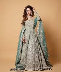 Mint Zardozi Bridal Maxi