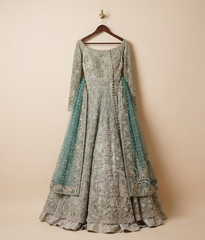 Mint Zardozi Bridal Maxi