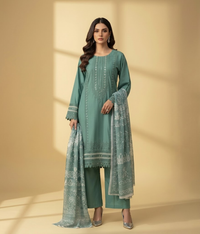 Mint embroidered 3 piece suit