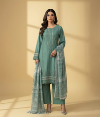 Mint embroidered 3 piece suit