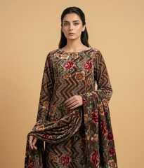 Mushroom Brown Palachi 2 Piece Shirt and Dupatta