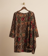 Mushroom Brown Palachi 2 Piece Shirt and Dupatta