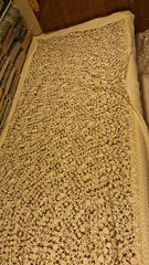 Mustard Embroidered Jaal Net Saree