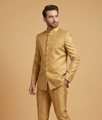 Mustard Khadi Jamawar Dulha House