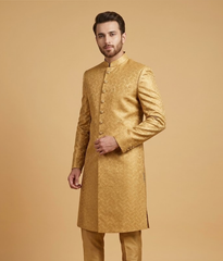Mustard Khadi Jamawar Dulha House