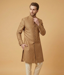 Mustard brown jamawar Dulha House