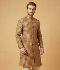 Mustard brown jamawar Dulha House