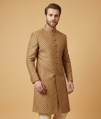 Mustard brown jamawar Dulha House