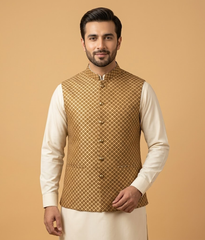 Mustard brown jamawar Dulha House