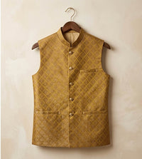 Mustard fancy waistcoat