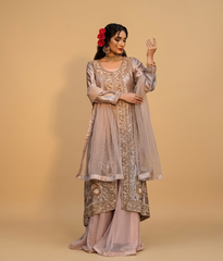 Muted Gold Tilla Gharara