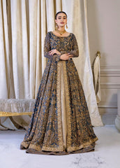 Navy Blue Gota Maxi