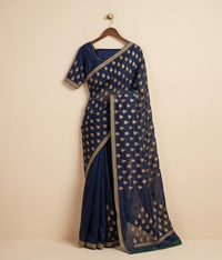 Navy Tilla Butti Saree