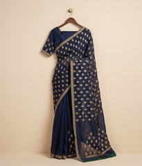 Navy Tilla Butti Saree