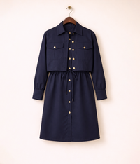 Navy plain 2 piece co-ord set