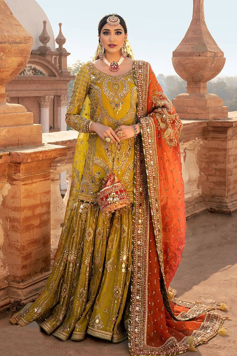 Ochre Gold Bridal Gharara
