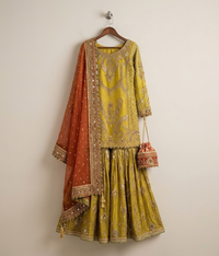 Ochre Gold Bridal Gharara