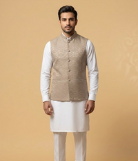 Off-White Floral Brocade Dulha House