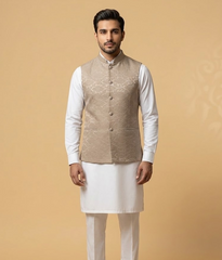 Off-White Floral Brocade Dulha House