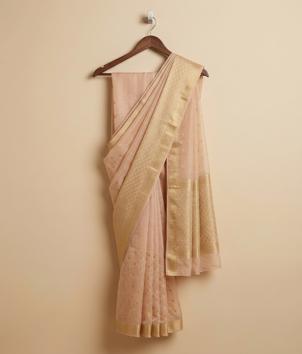 Offwhite Banarsi saree