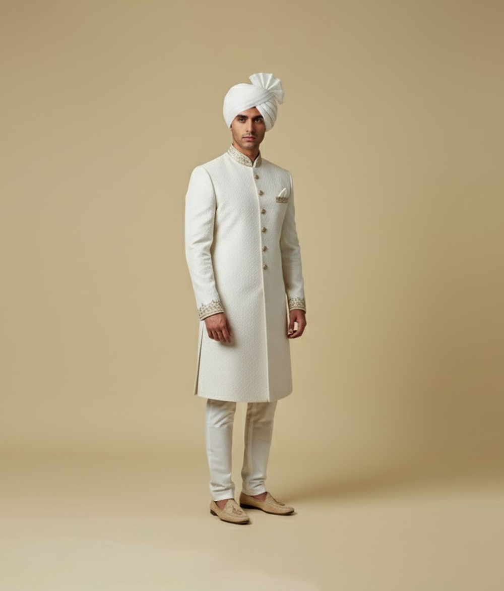 Offwhite Plain Classic Turban