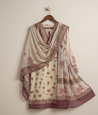 Offwhite floral Palachi 2 Piece Shirt and Dupatta