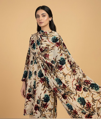 Offwhite multicolored printed Palachi 2 Piece Shirt and Dupatta