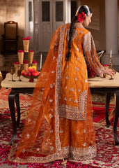 Orange Heavy Sequined Gharara