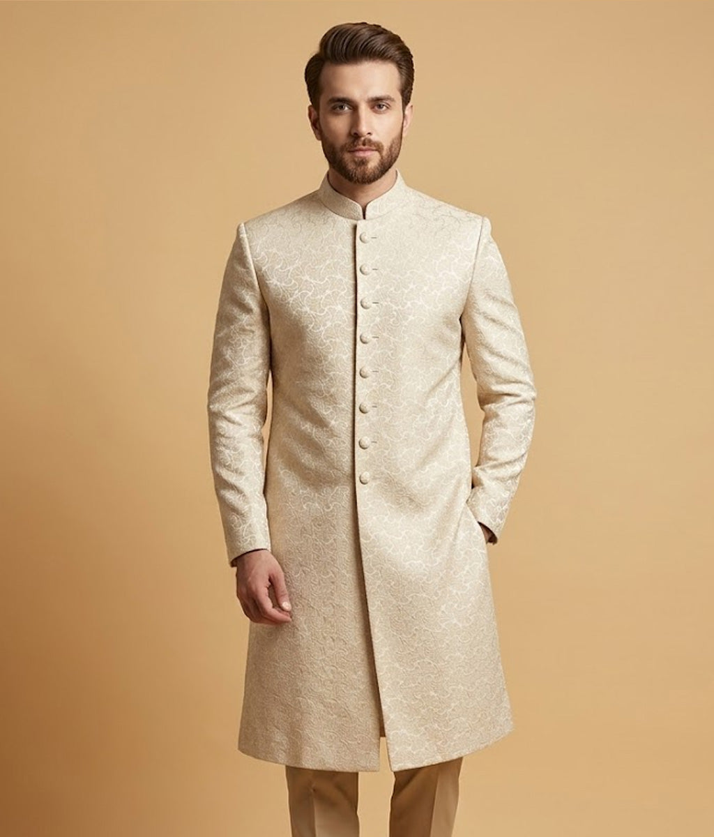 Peach Floral Damask Dulha House