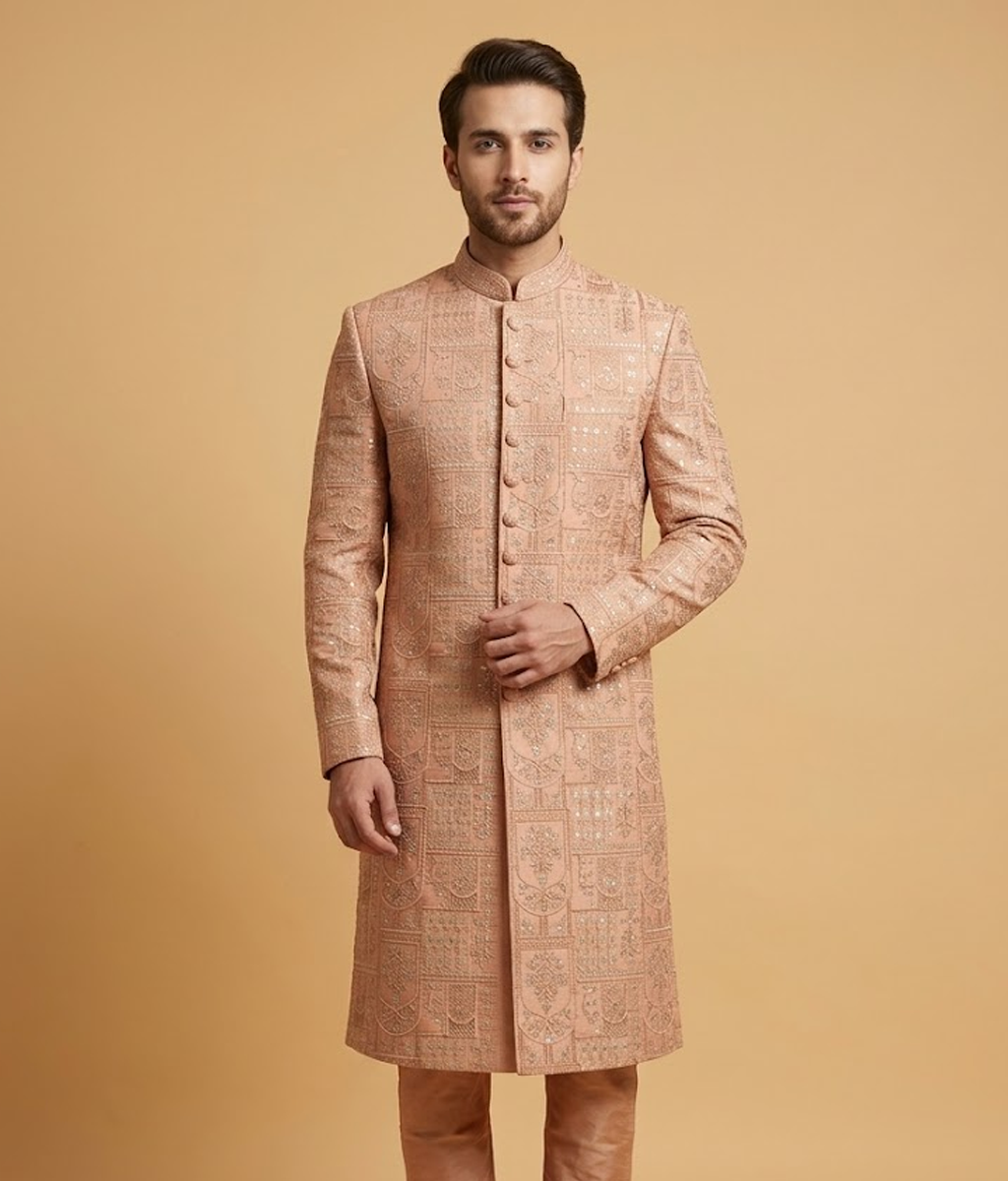 Peach Katdana Panel Dulha House