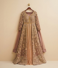 Peach Net Layered Maxi