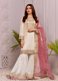Pearl White Sequin & Tilla Detailed Gharara