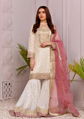 Pearl White Sequin & Tilla Detailed Gharara