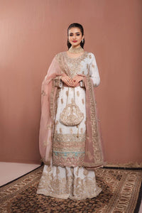 Pearl White Vasli Gharara