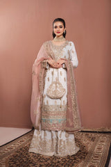 Pearl White Vasli Gharara