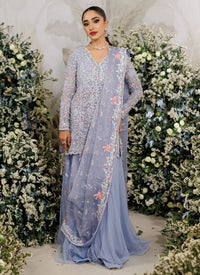 Periwinkle Blue Pastel Tilla & Pearl Worked Gharara Suit