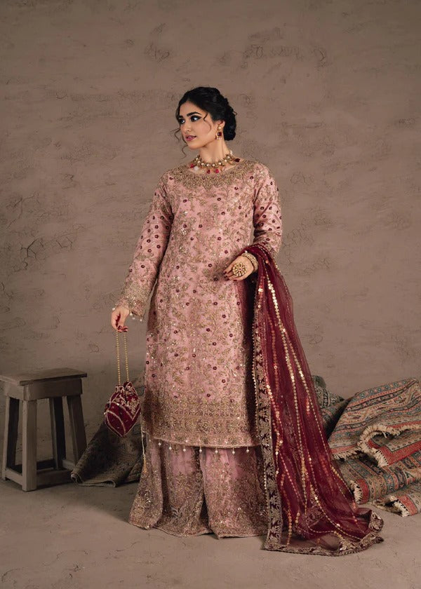 Pink Embellished Bridal Gharara