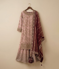 Pink Embellished Bridal Gharara