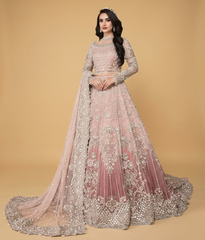 Pink Zari Work Lehnga Maxi