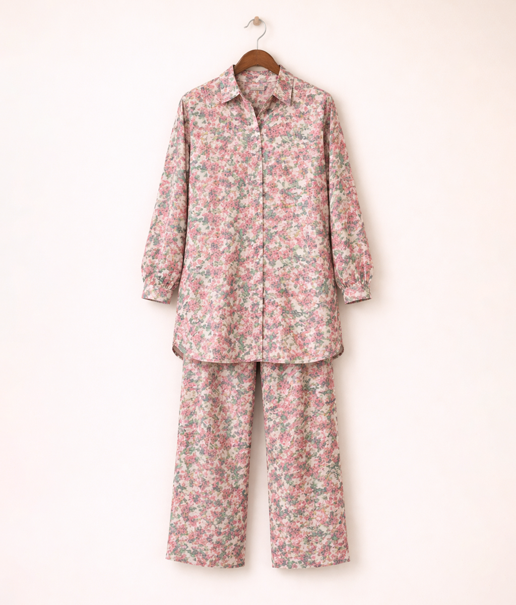 Pink floral printed co-ord set