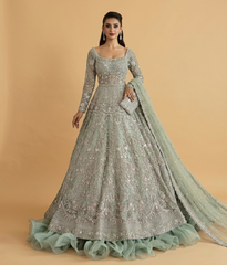 Pistachio Dream Hand-Embellished Maxi
