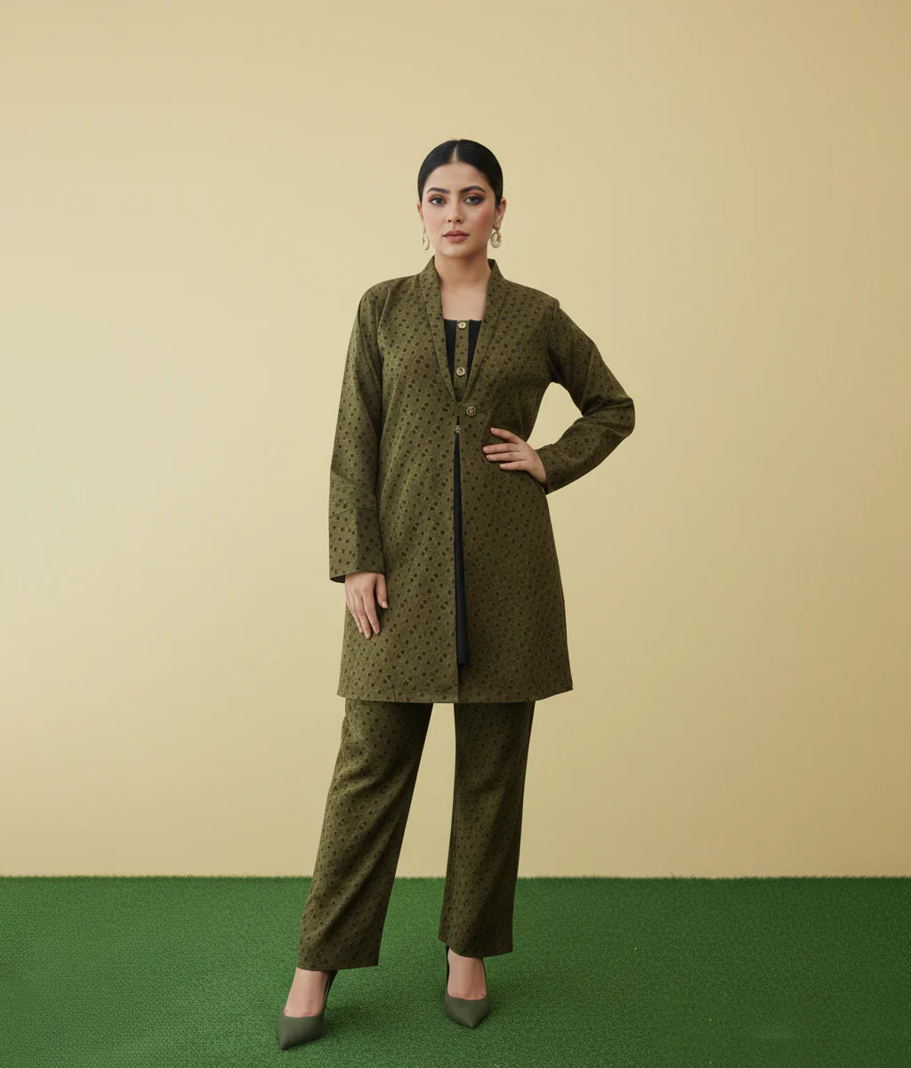 Polkadot  co-ord set with black inner