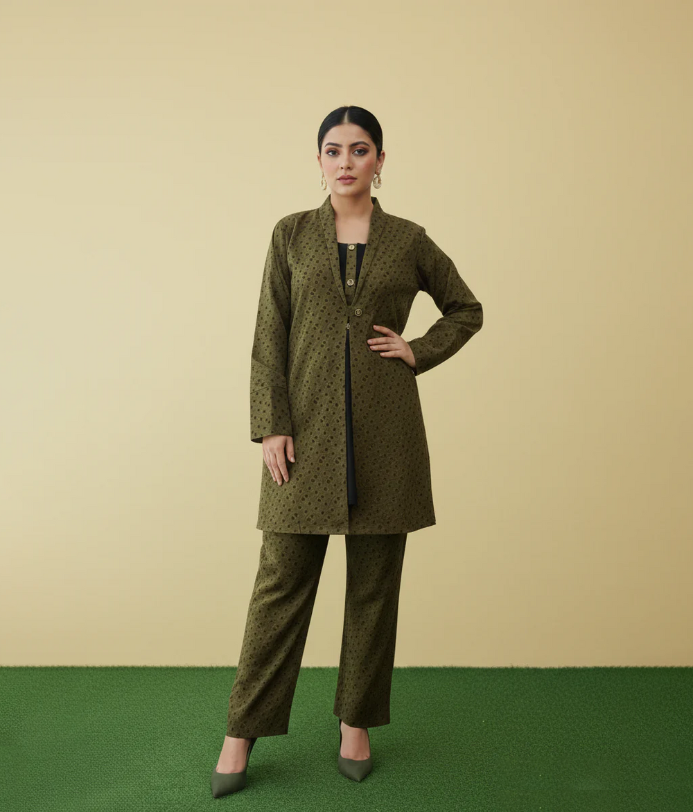 Polkadot  co-ord set with black inner