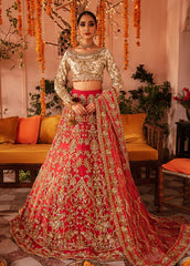 Poppy Red Vasli & Tilla Detailed Lehnga Choli