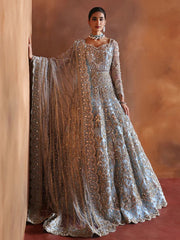 Powder Blue Gilded Pishwas