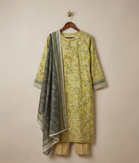 Printed Lawn with Light embroidery