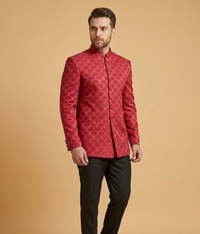 Red Diamond Brocade Dulha House