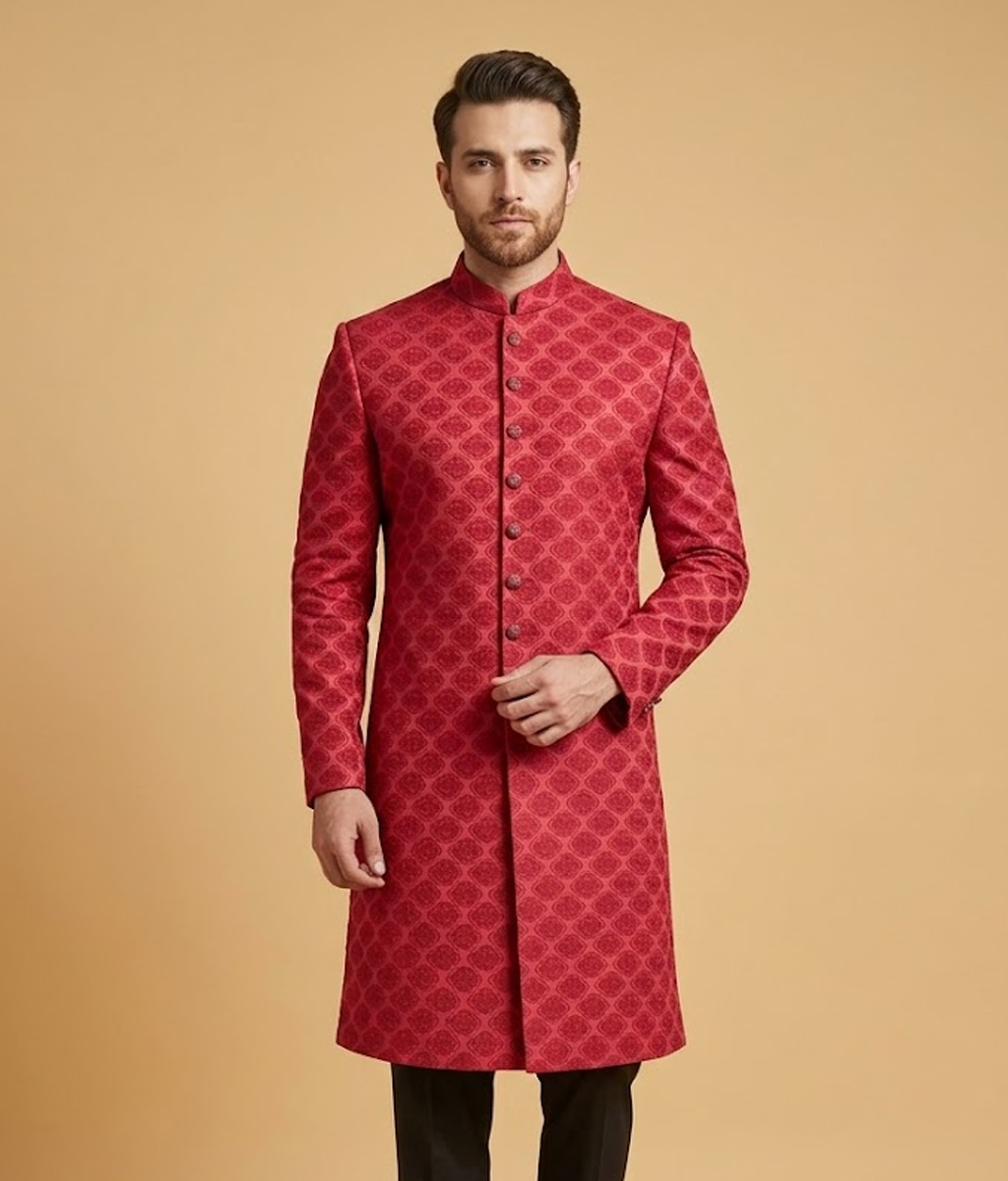 Red Diamond Brocade Dulha House