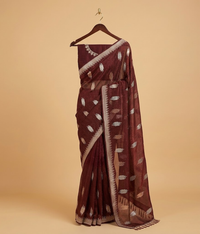 Red Geometric Sequin Patterns Crinkle Chiffon