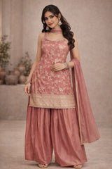Rose Pink Floral Gharara